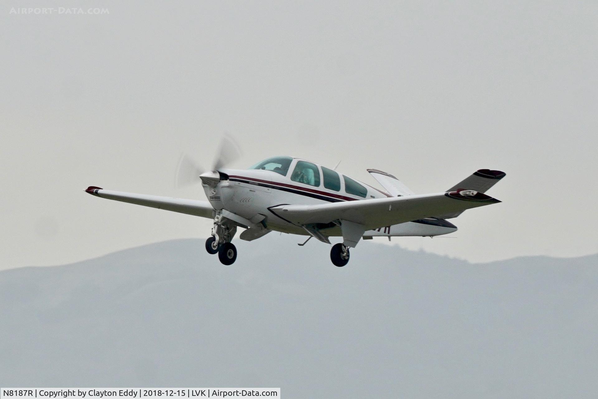 N8187R, 1974 Beech V35B Bonanza C/N D-9673, Livermore Airport California 2018.