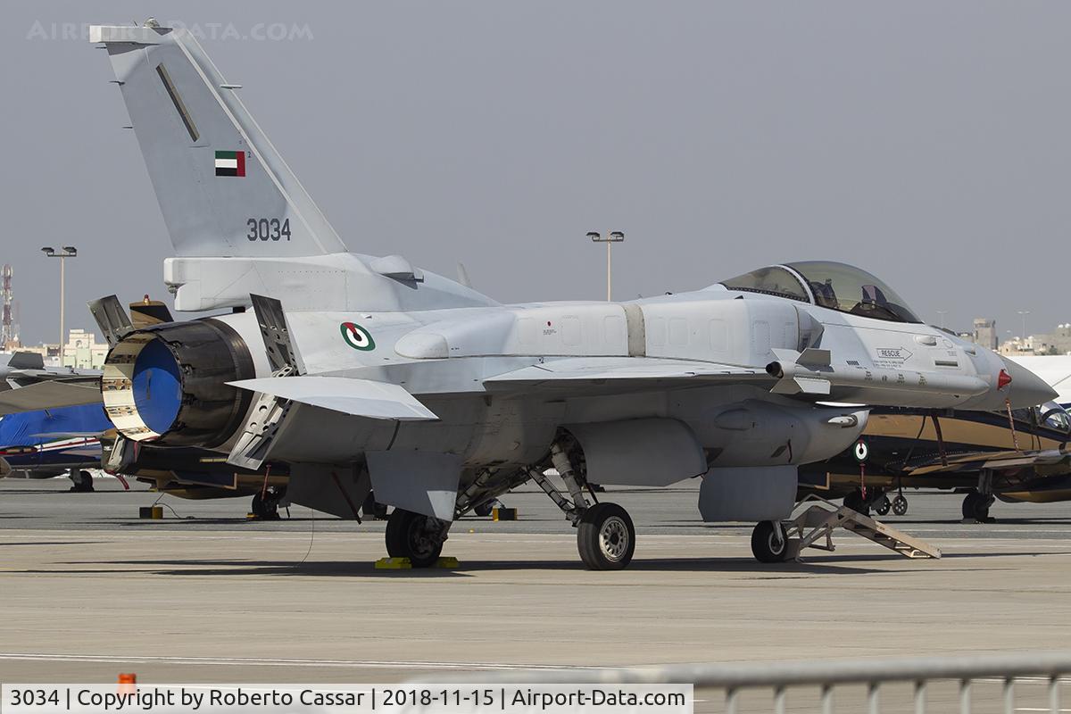 3034, Lockheed Martin F-16E Fighting Falcon C/N RE-9, BIAS 2018 - SAKHIR AIRBASE OBKH