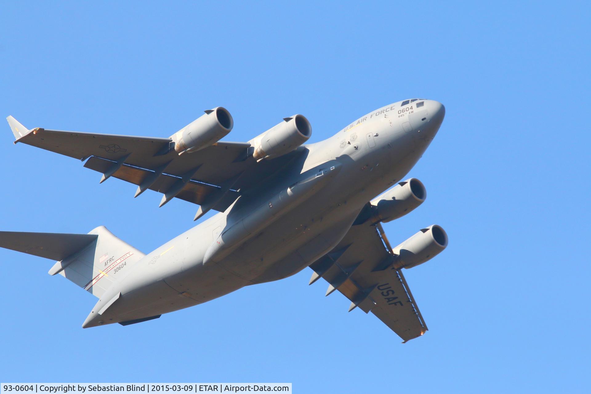 93-0604, 1994 McDonnell Douglas C-17A Globemaster III C/N F-23/P-20, Landing @ Ramstein Air Base, Germany