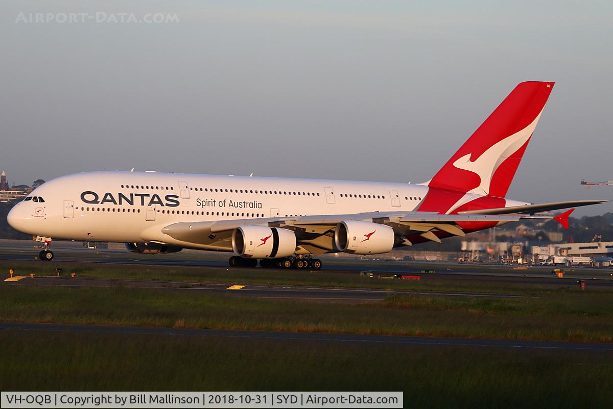 VH-OQB, 2008 Airbus A380-842 C/N 015, powering up