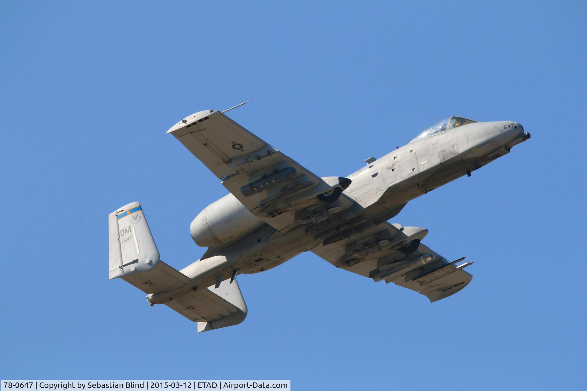 78-0647, 1978 Fairchild Republic A-10C Thunderbolt II C/N A10-0267, Takeoff @ Spangdahlem, Germany in context of Theatre Security Package 2015