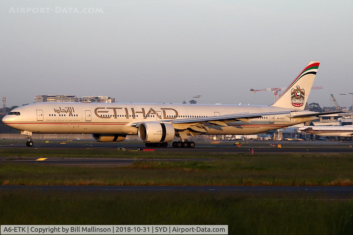 A6-ETK, 2012 Boeing 777-3FX/ER C/N 39686, in fron AUH