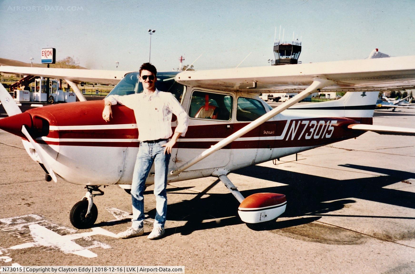 N73015, 1976 Cessna 172M C/N 17267238, Livermore Airport California 1991.
