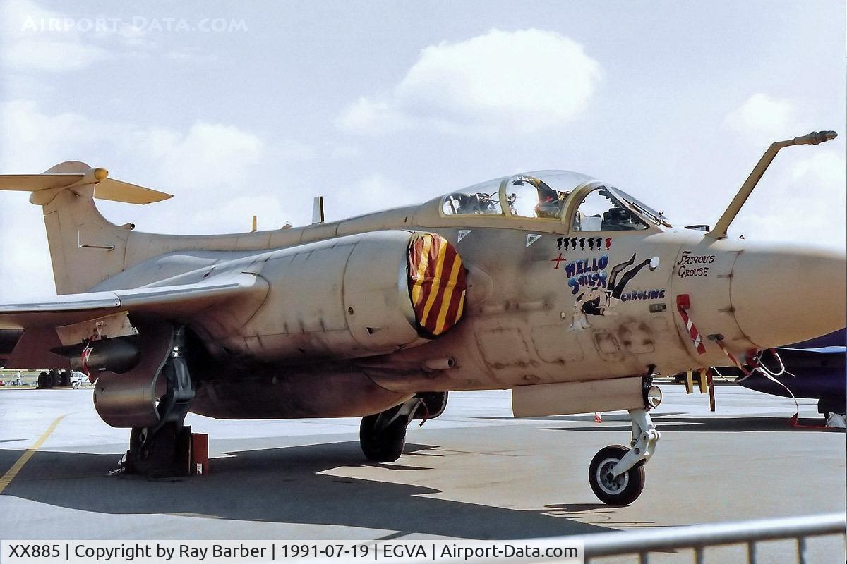 XX885, 1974 Hawker Siddeley Buccaneer S.2B C/N B3-01-73, XX885   Blackburn Buccaneer S.2B [B3-01-73] (Royal Air Force) RAF Fairford~G 19/07/1991