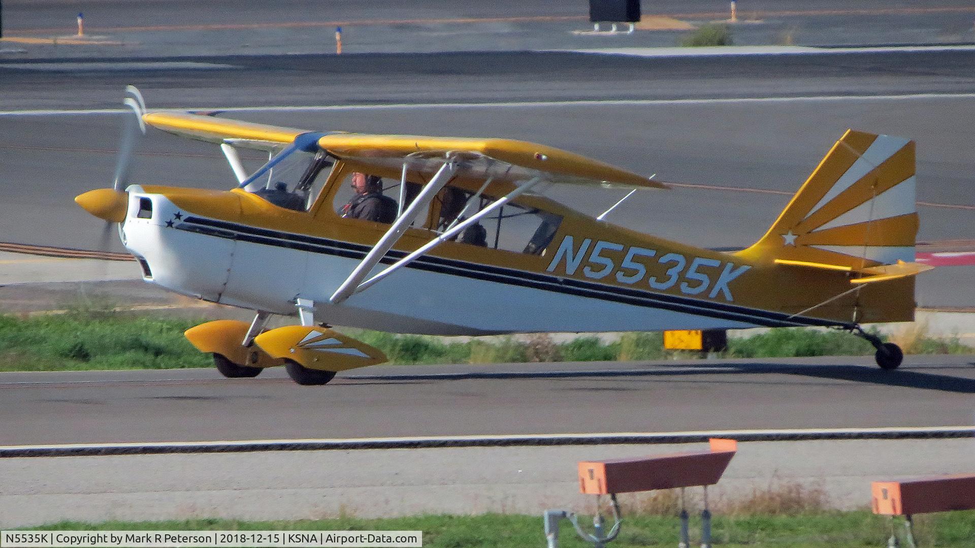 N5535K, 1978 Bellanca 8KCAB Decathlon C/N 390-78, Takeoff at SNA Saturday December 15 2018