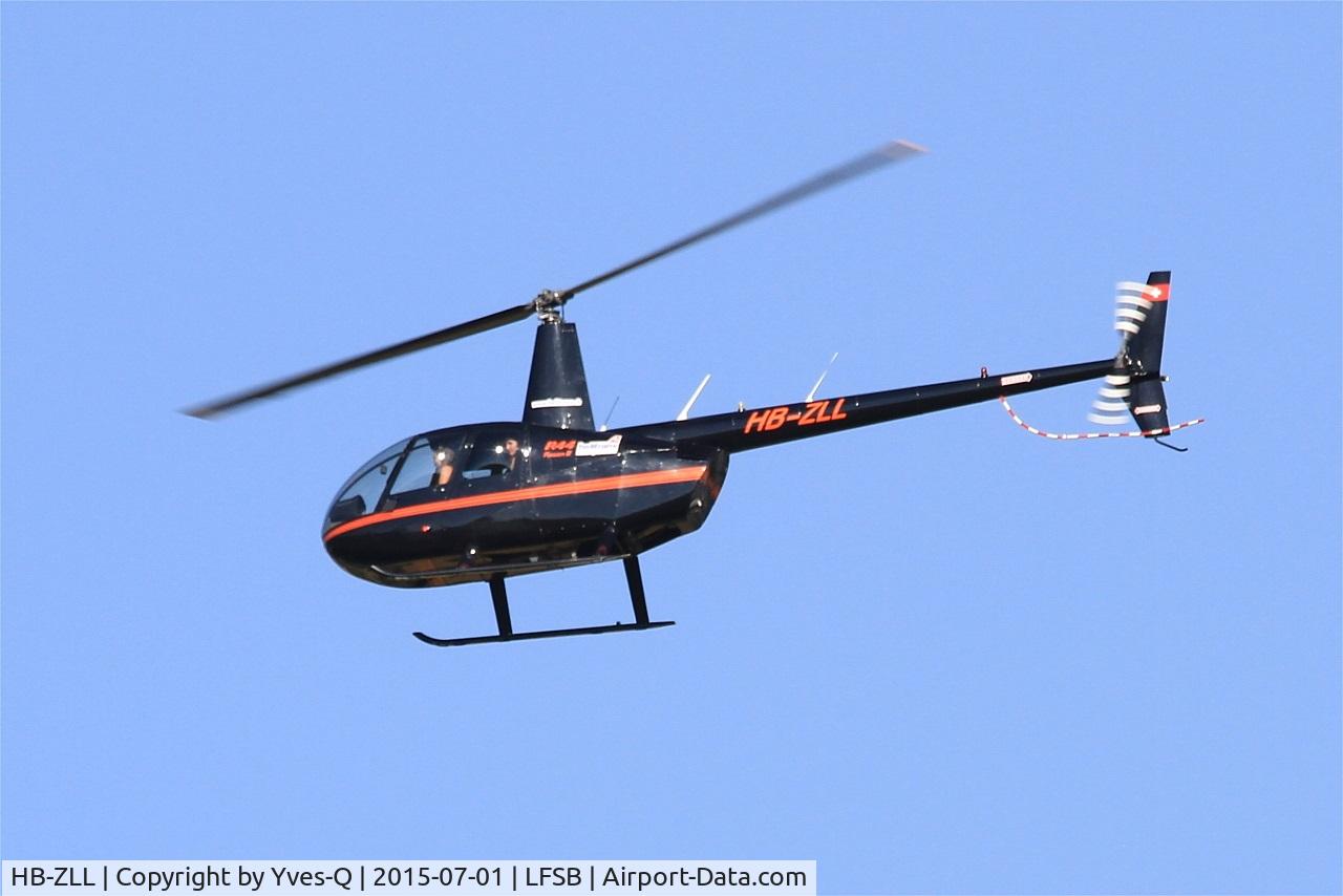 HB-ZLL, Robinson R44  Raven II C/N 12573, Robinson R44 Raven II, Crossing axis, Bâle-Mulhouse-Fribourg airport (LFSB-BSL)
