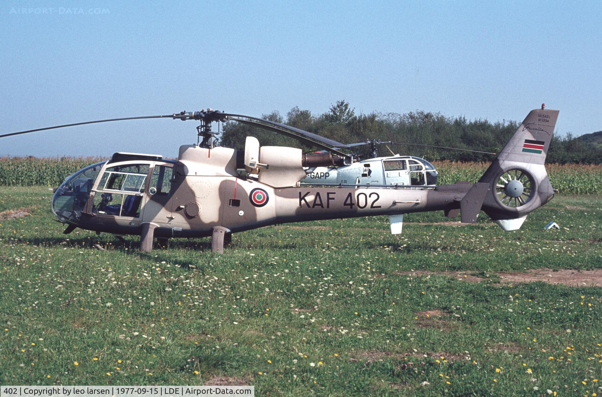 402, Aerospatiale SA.342K C/N 1394, Tabes 15.9.1977