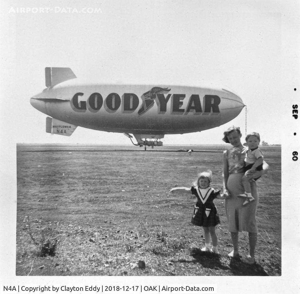 N4A, Goodyear GZ-20 C/N C49, Oakland Airport California 9-60.