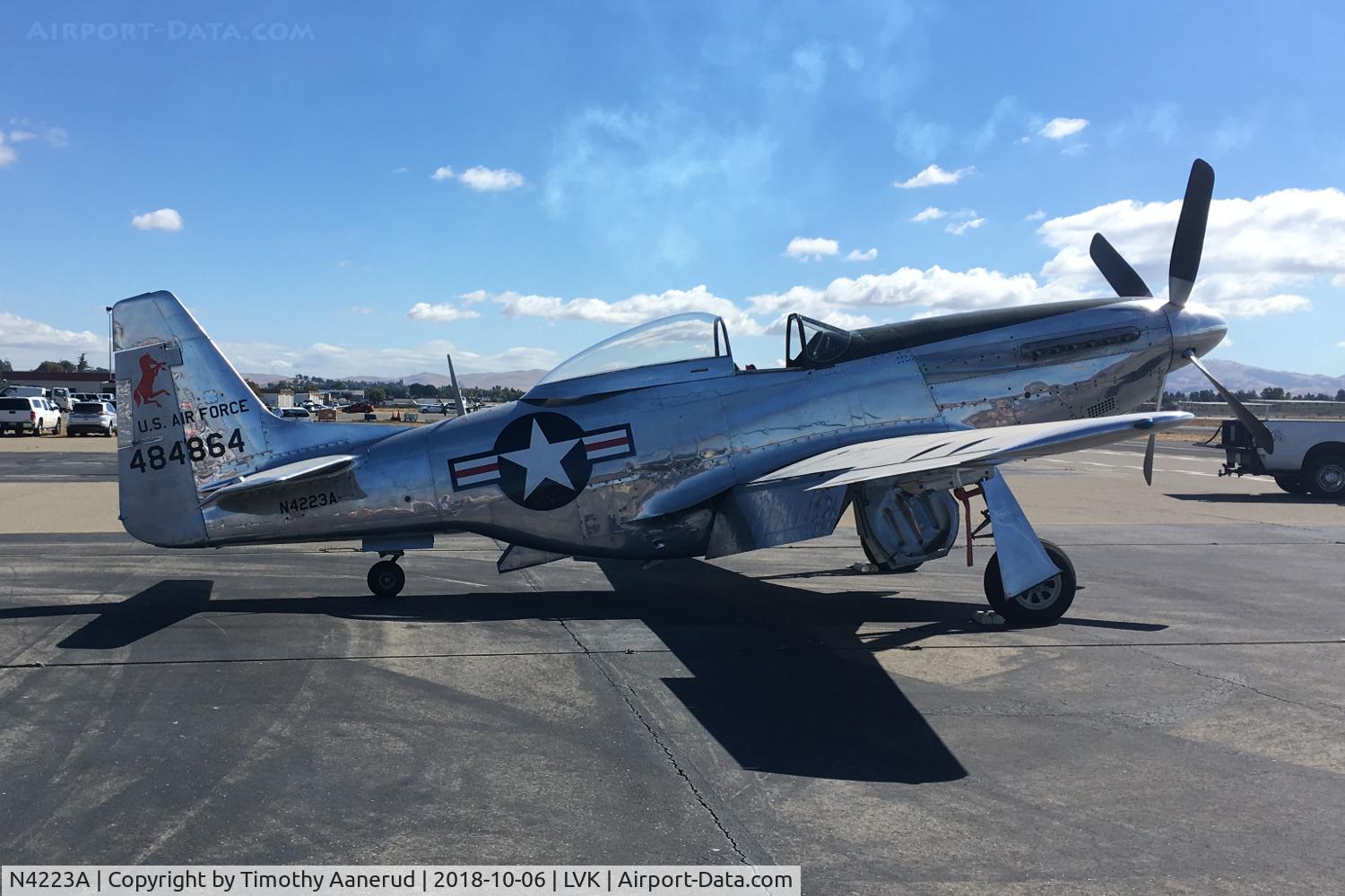 N4223A, North American P-51D Mustang C/N 44-84864, 2018 Livermore Airport Open House, North American P-51D Mustang, c/n: 44-84864
