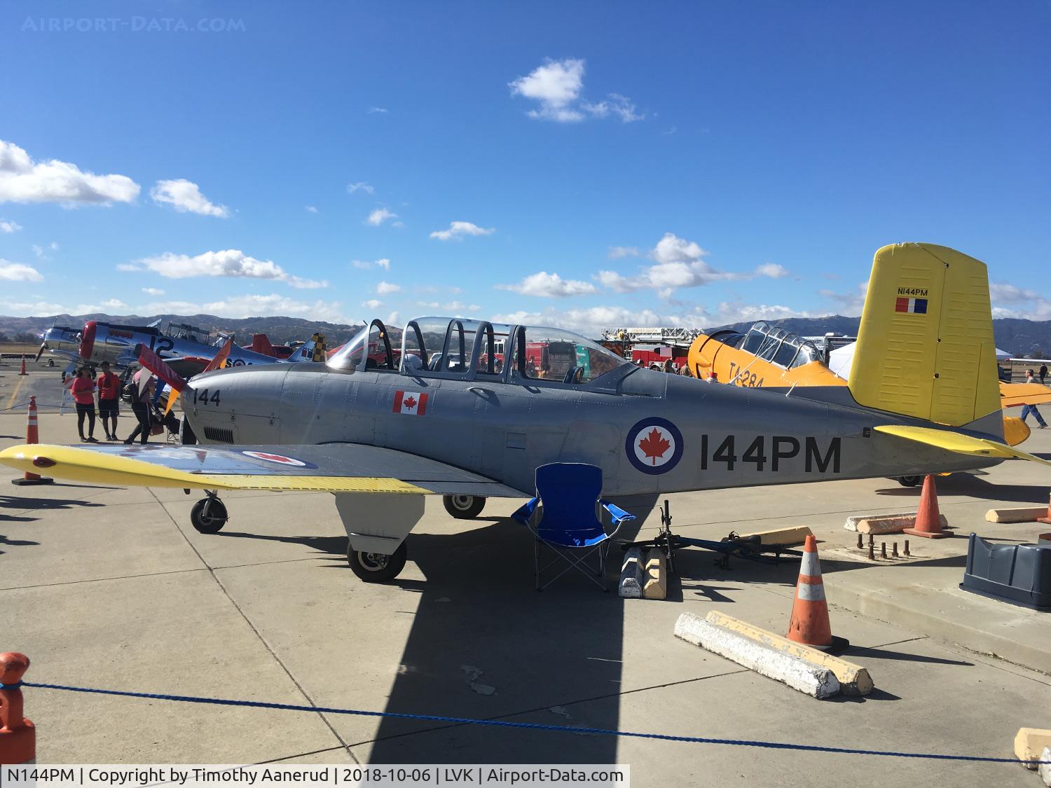 N144PM, 1957 Beechcraft T34B Mentor C/N BG-404, 2018 Livermore Airport Open House, 1957 Beechcraft T34B Mentor, c/n: BG-404