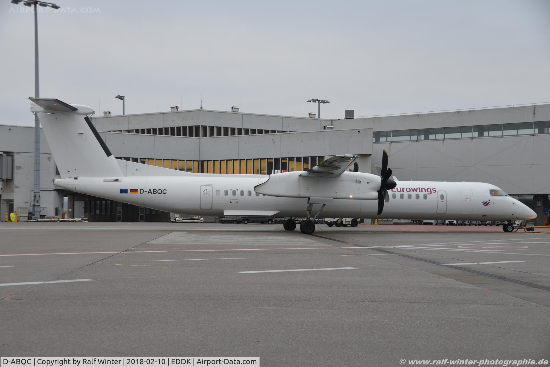 D-ABQC, 2008 De Havilland Canada DHC-8-402Q Dash 8 C/N 4231, De Havilland Canada DHC-8-402 Dash 8 - EW EWG Eurowings - 4231 - D-ABQC - 10.02.2018 - CGN