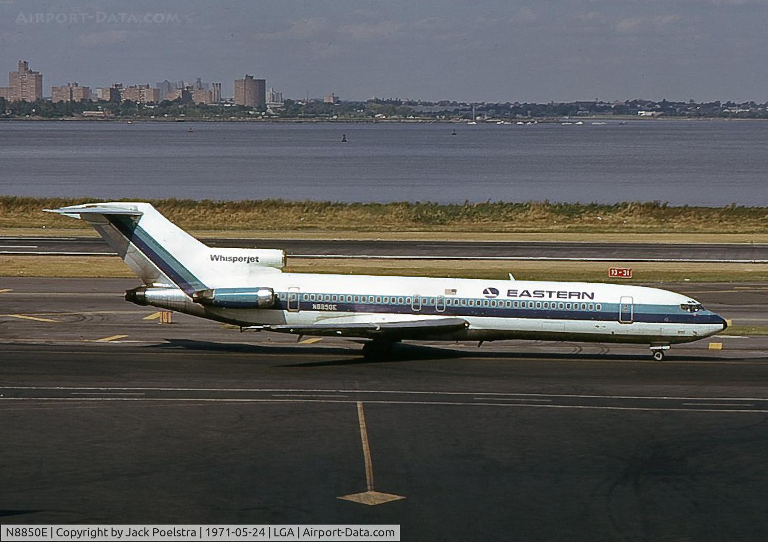 N8850E, 1970 Boeing 727-225 C/N 20448, Eastern whisperjet at LGA