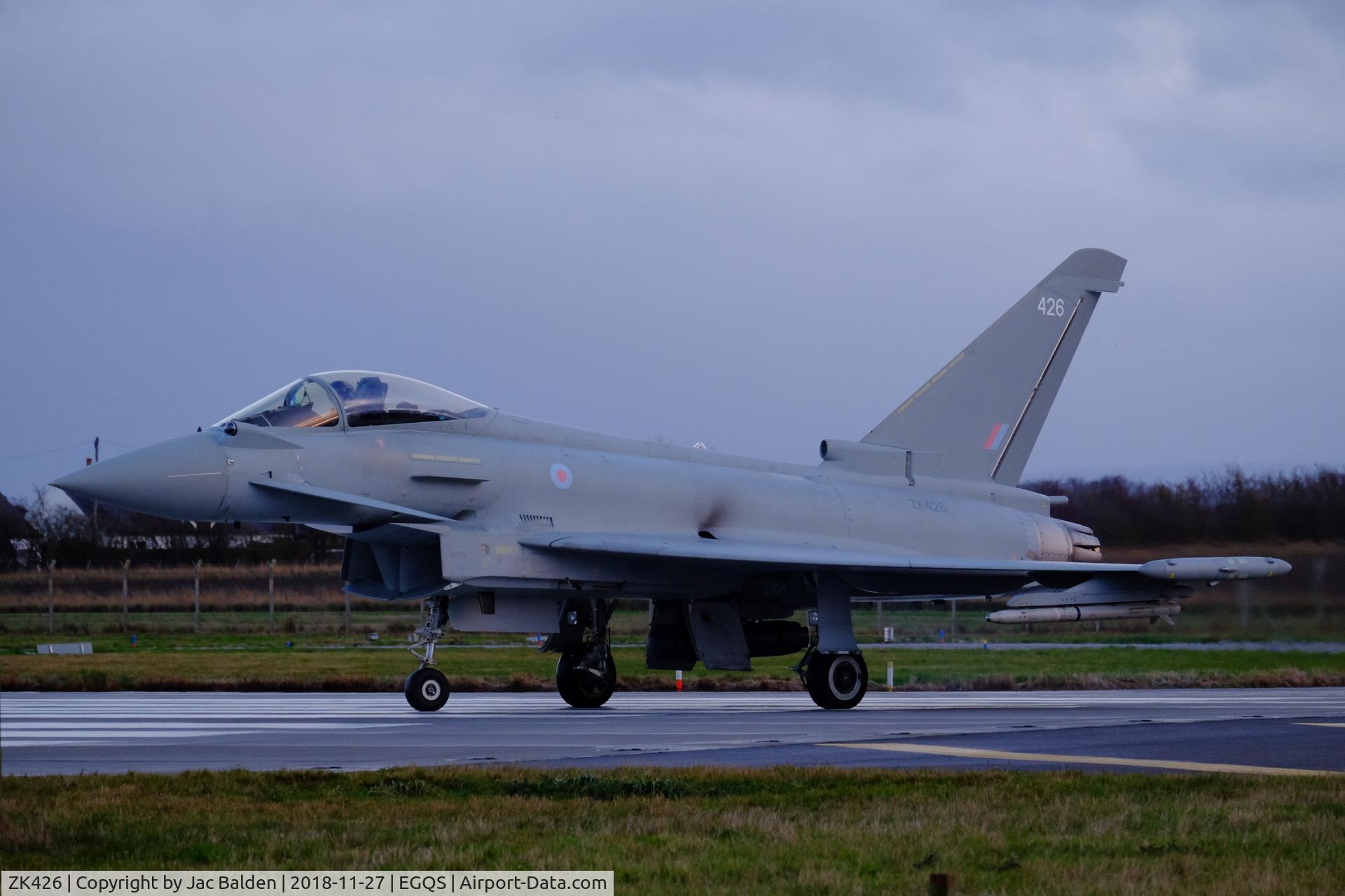 ZK426, 2018 Eurofighter EF-2000 Typhoon FGR.4 C/N BS142, ZK426 at RAF Lossiemouth 27/11/18