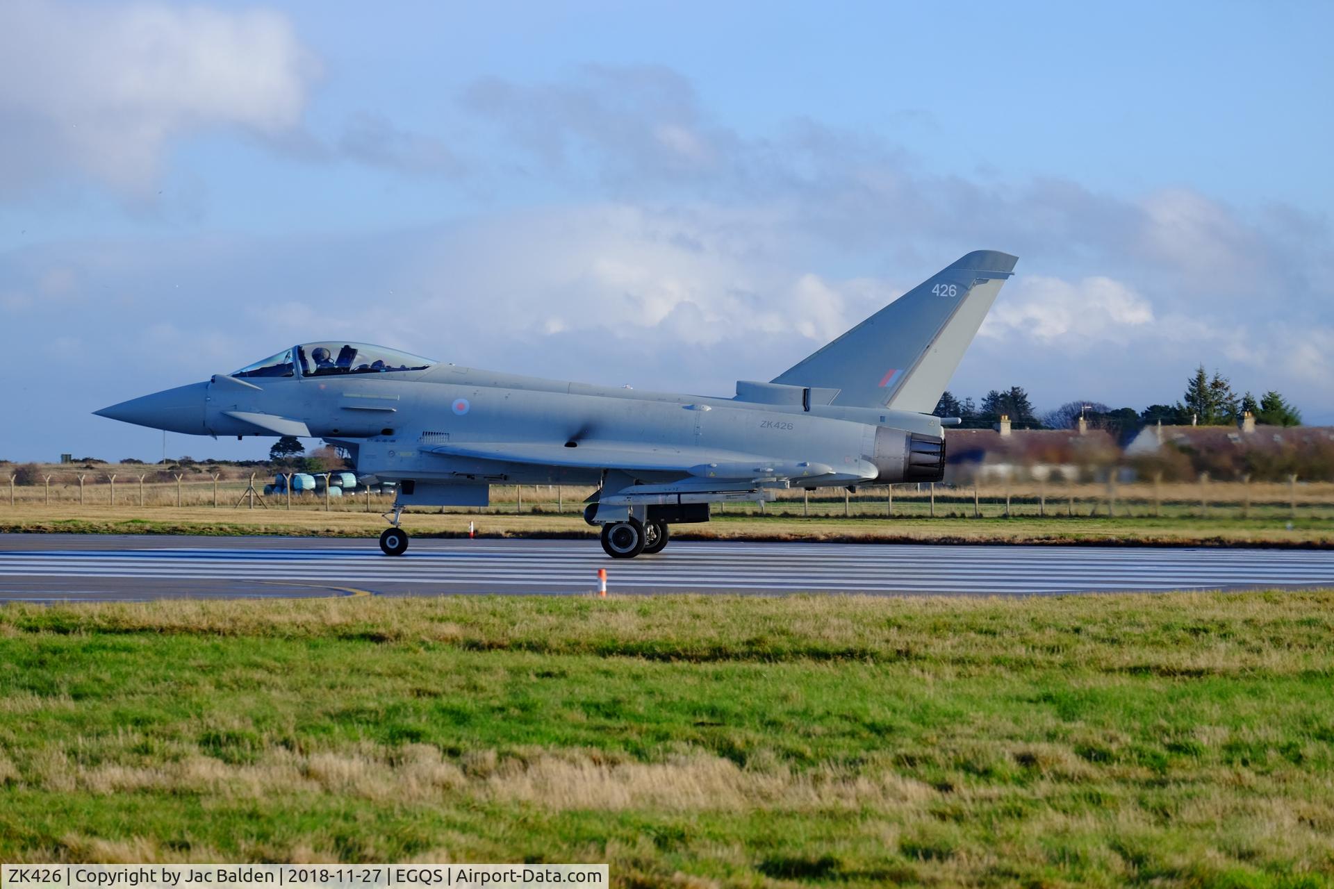 ZK426, 2018 Eurofighter EF-2000 Typhoon FGR.4 C/N BS142, ZK426 at RAF Lossiemouth 27/11/18