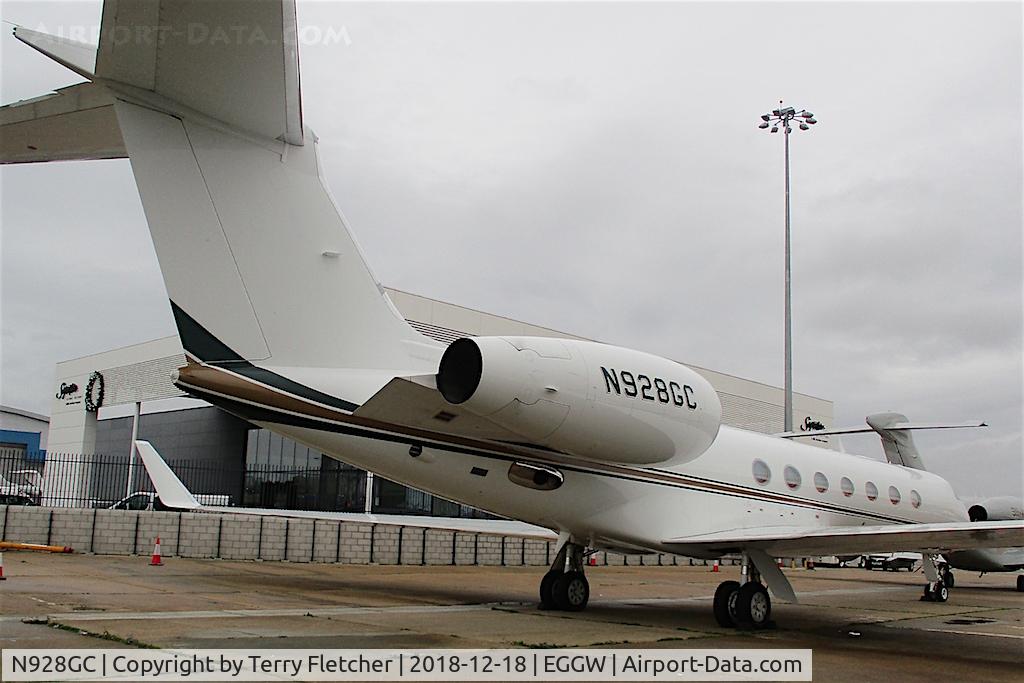 N928GC, 2009 Gulfstream Aerospace GV-SP (G550) C/N 5239, At Luton