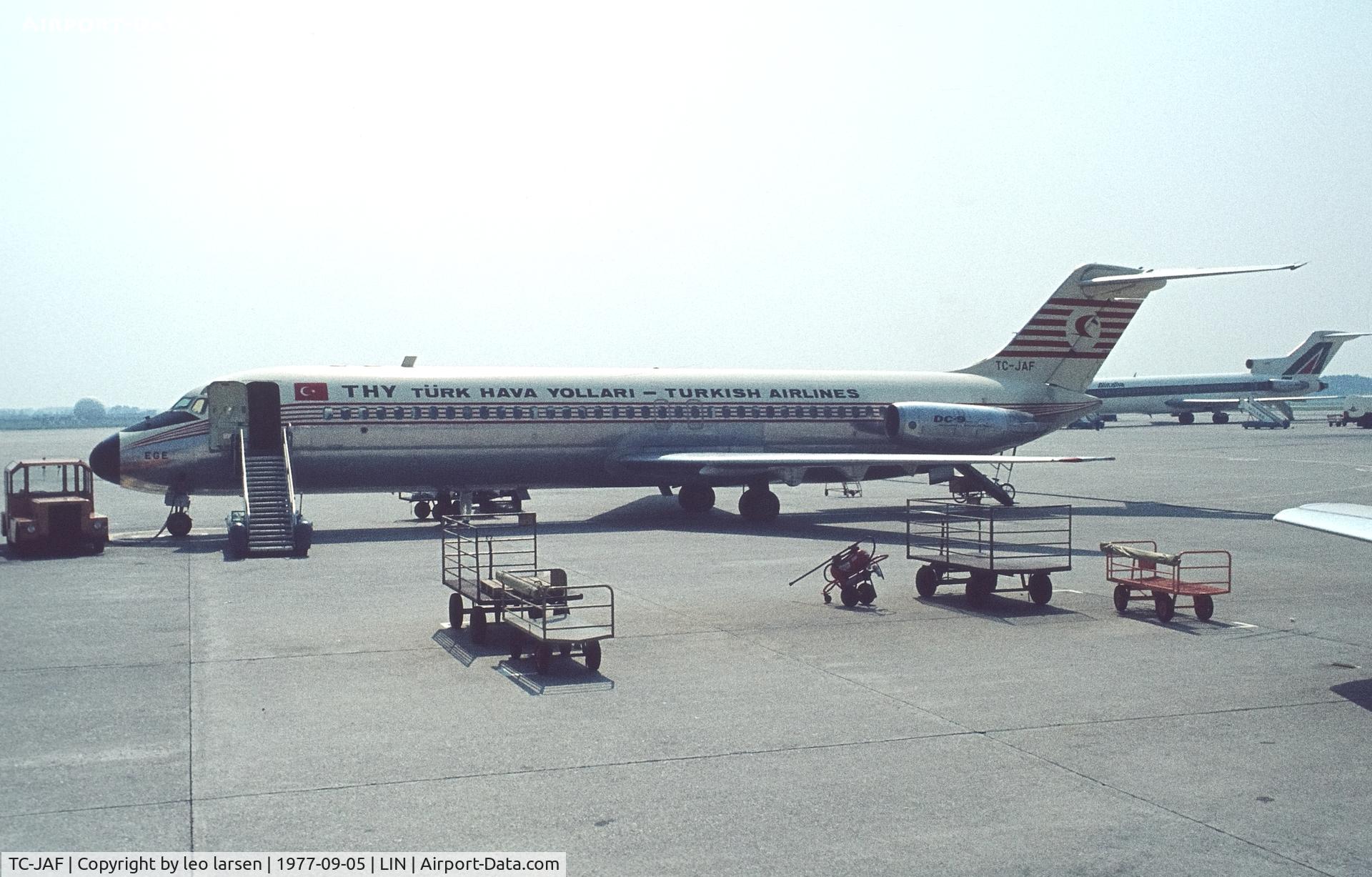 TC-JAF, 1965 Douglas DC-9-32 C/N 47451, Milano Linarte 5.9.1977