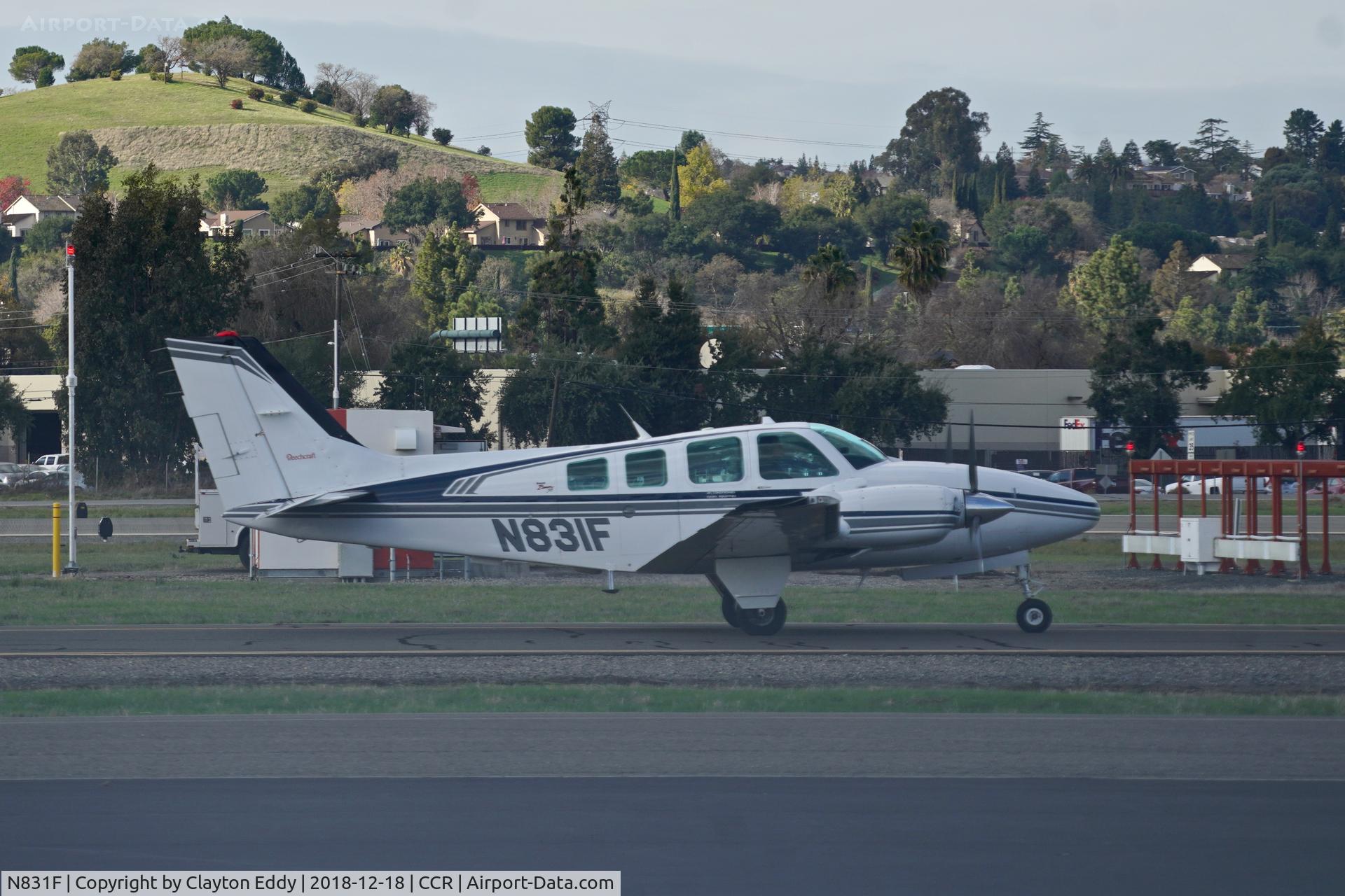 N831F, 1996 Raytheon Aircraft Company 58 C/N TH-1805, Buchanan Field Concord California 2018.