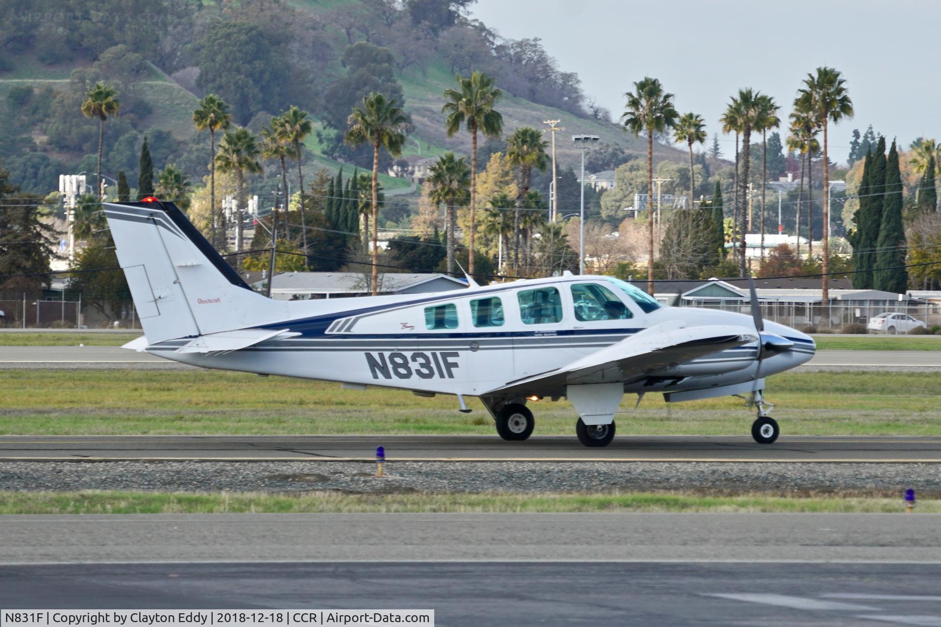 N831F, 1996 Raytheon Aircraft Company 58 C/N TH-1805, Buchanan Field Concord California 2018.