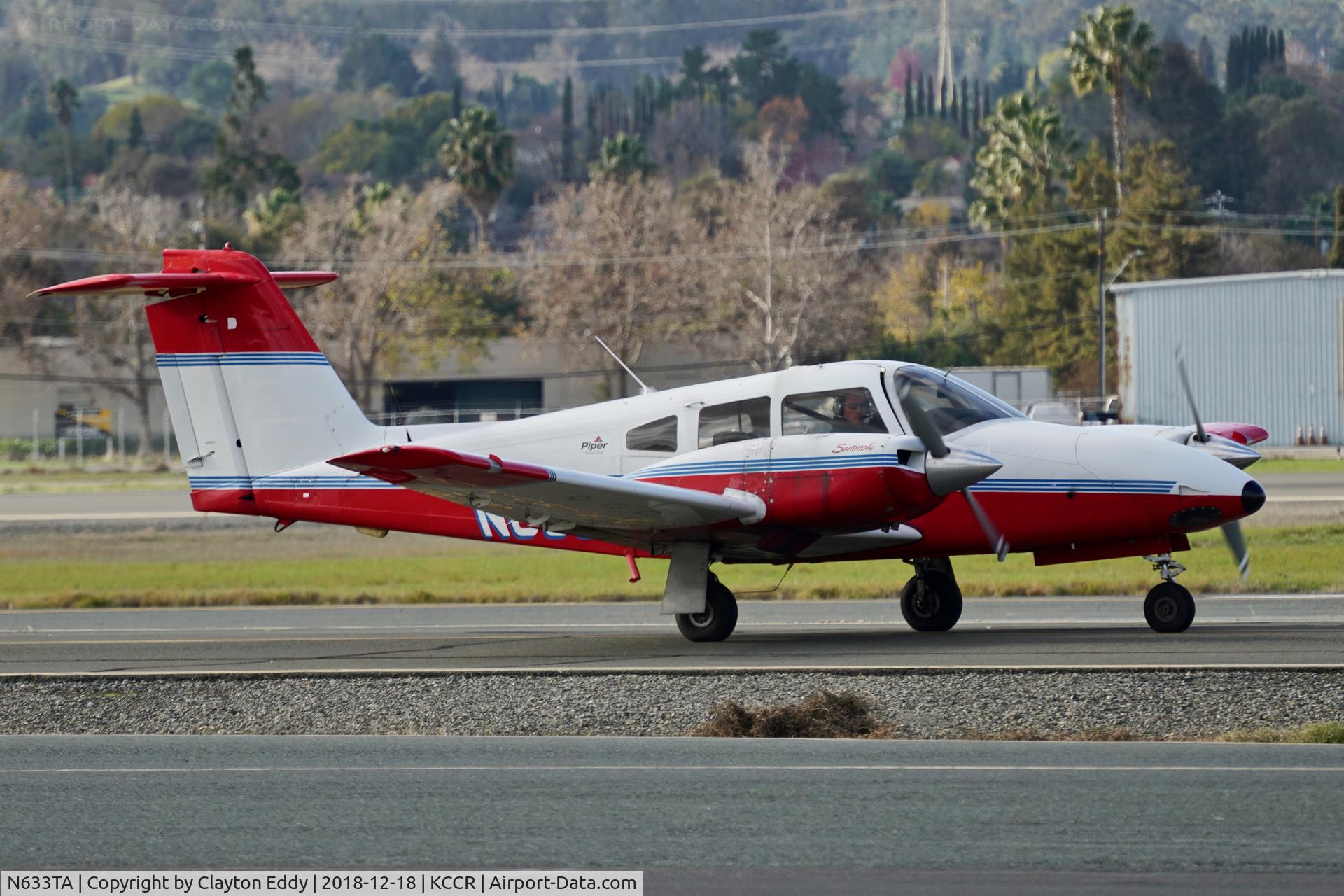 N633TA, 2001 Piper PA-44-180 Seminole C/N 4496052, Buchanan Field Concord California 2018.