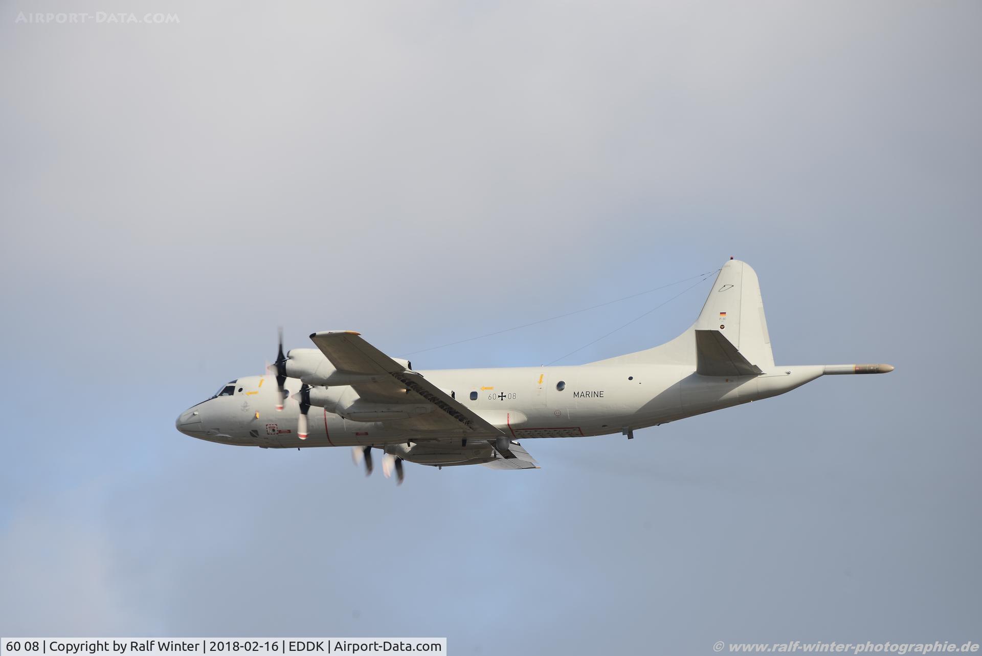 60 08, Lockheed P-3C Orion C/N 285E-5776, Lockheed P-3C CUP - GNY German Navy - 5776 - 60+08 - 16.02.2018 - CGN