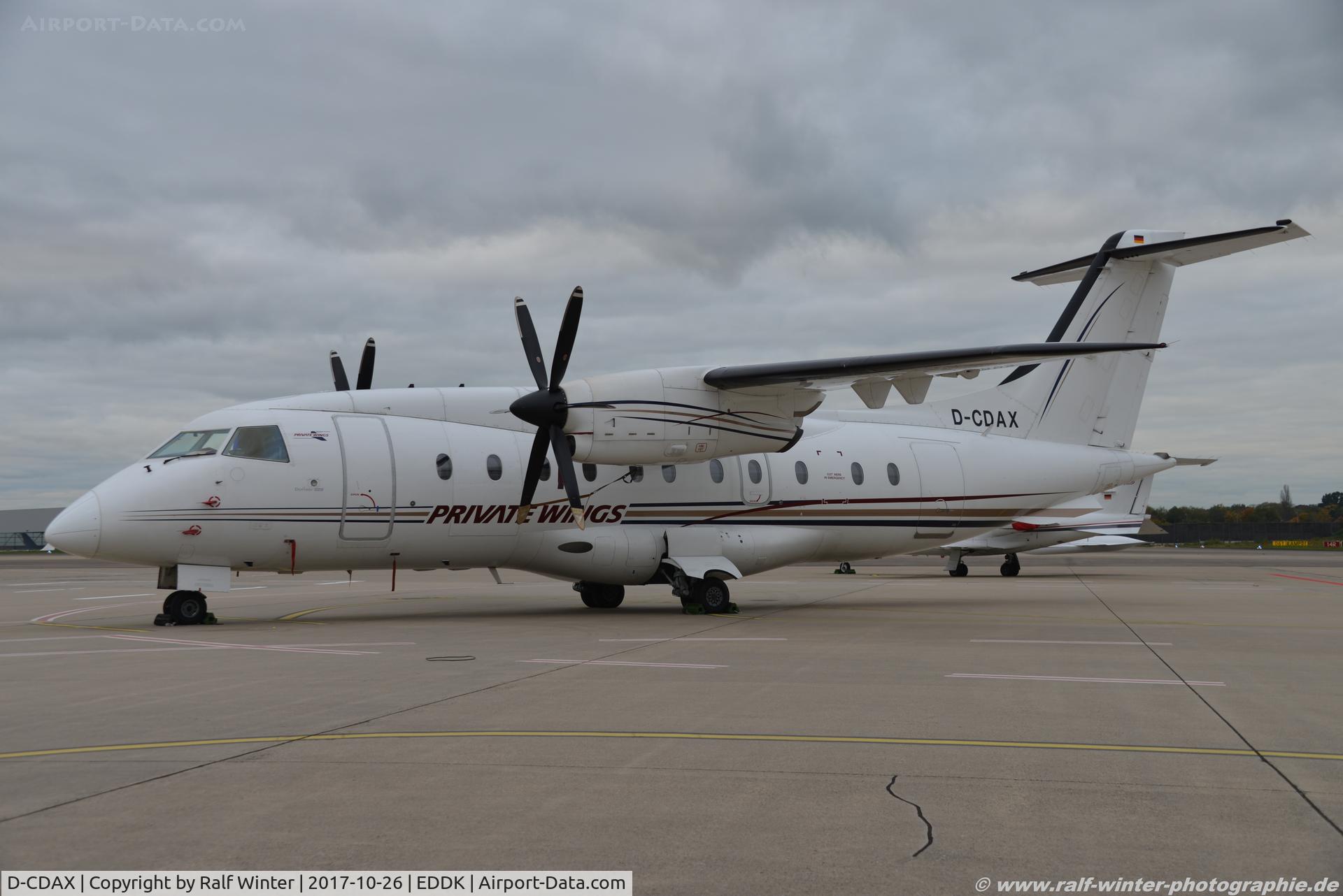 D-CDAX, 1998 Dornier 328-100 C/N 3087, Dornier 328-110 - 8W PWF Private Wings - 3087 - D-CDAX - 26.10.2017 - CGN