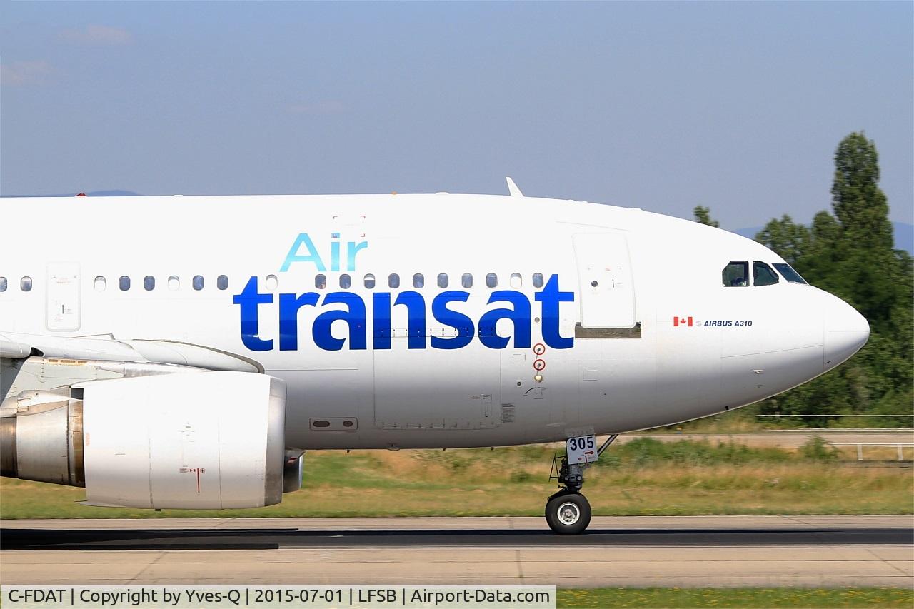 C-FDAT, 1992 Airbus A310-308 C/N 658, Airbus A310-308, Take off run rwy 15, Bâle-Mulhouse-Fribourg airport (LFSB-BSL)