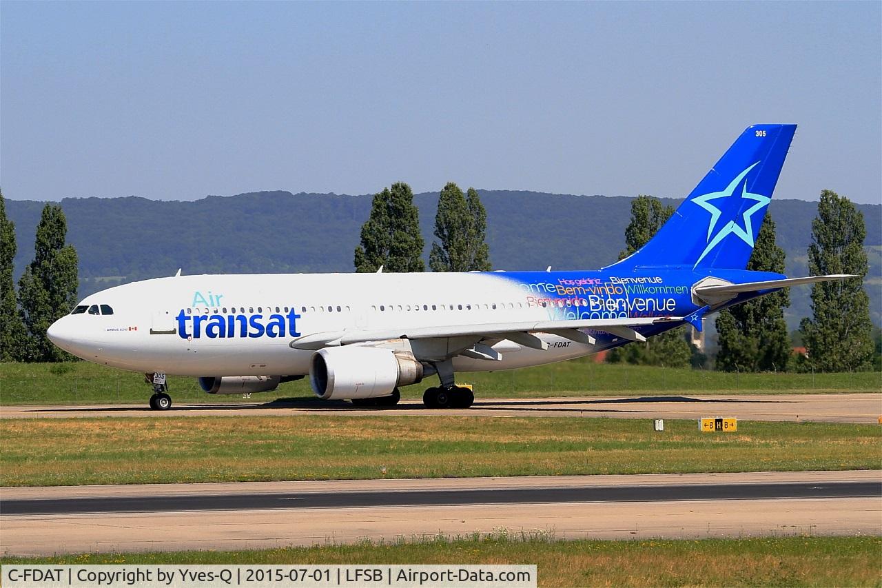 C-FDAT, 1992 Airbus A310-308 C/N 658, Airbus A310-308, Taxiing to holding point rwy 15, Bâle-Mulhouse-Fribourg airport (LFSB-BSL)