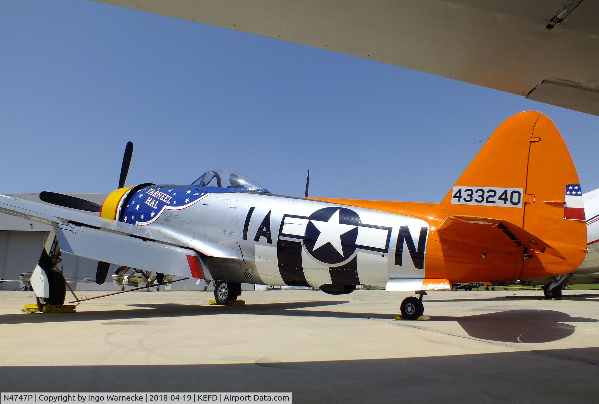 N4747P, 1945 Republic P-47D-40-RA Thunderbolt C/N 44-90368, Republic P-47D Thunderbolt at the Lone Star Flight Museum, Houston TX