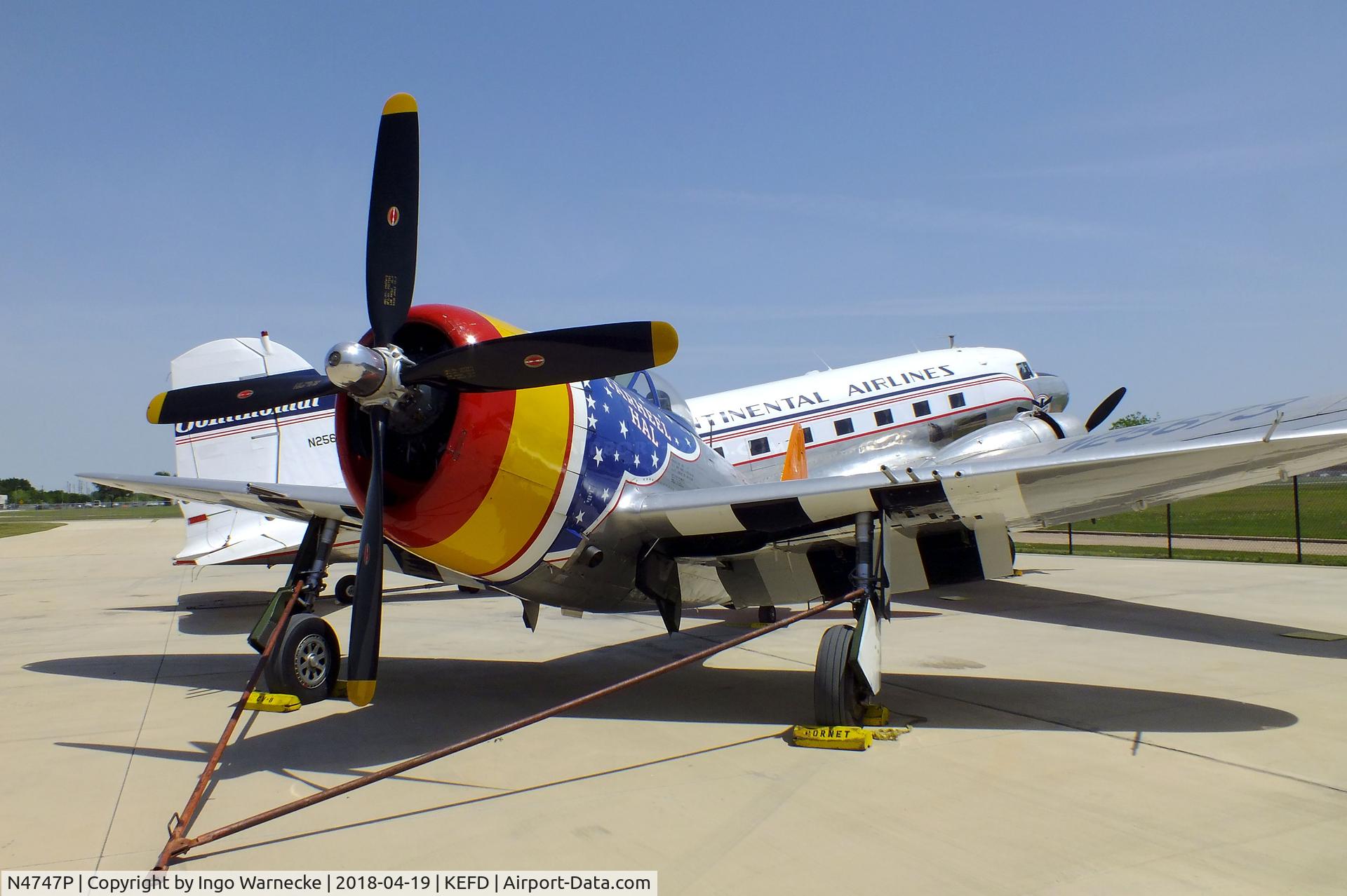 N4747P, 1945 Republic P-47D-40-RA Thunderbolt C/N 44-90368, Republic P-47D Thunderbolt at the Lone Star Flight Museum, Houston TX