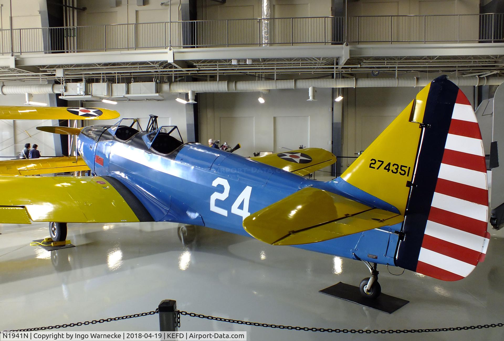 N1941N, 1941 Fairchild M-62A C/N T41-1184, Fairchild M-62A (PT-19 Cornell) at the Lone Star Flight Museum, Houston TX