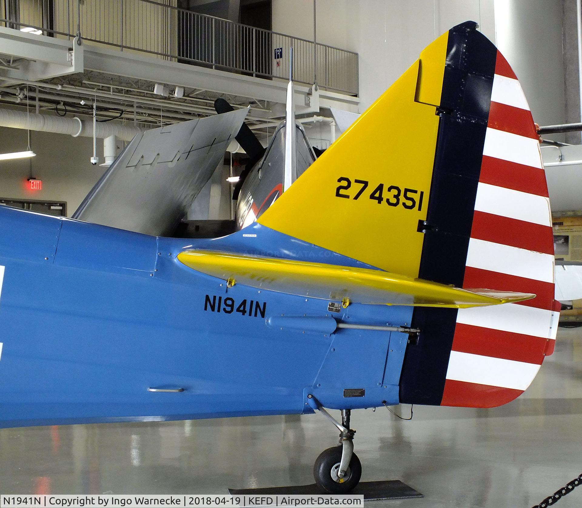 N1941N, 1941 Fairchild M-62A C/N T41-1184, Fairchild M-62A (PT-19 Cornell) at the Lone Star Flight Museum, Houston TX
