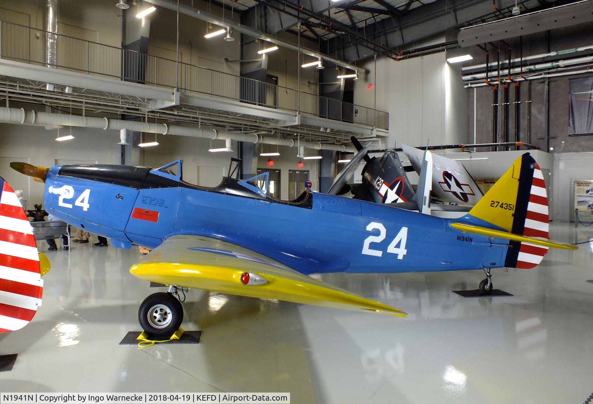 N1941N, 1941 Fairchild M-62A C/N T41-1184, Fairchild M-62A (PT-19 Cornell) at the Lone Star Flight Museum, Houston TX