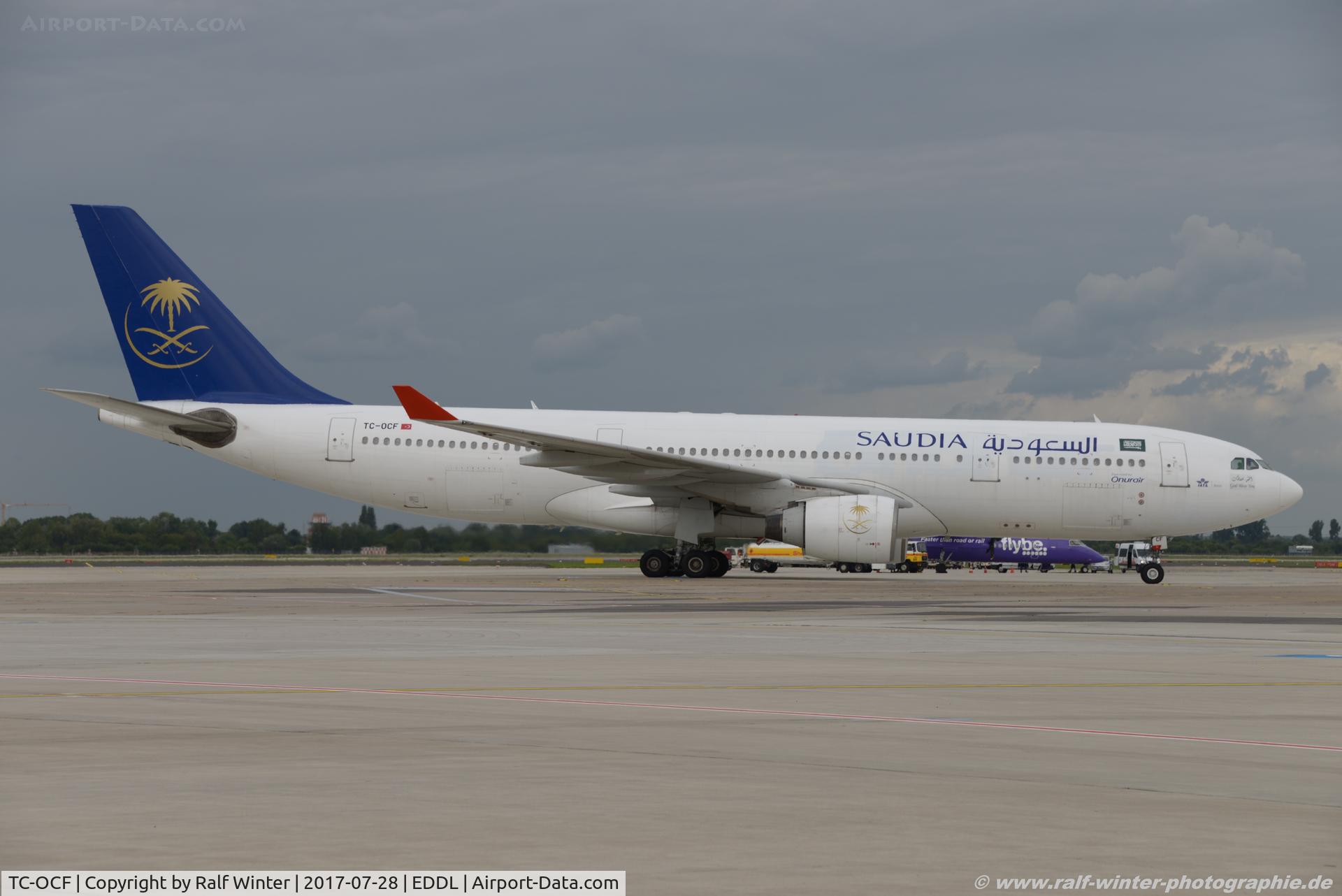 TC-OCF, 2000 Airbus A330-223 C/N 362, Airbus A330-223 - 8Q QHY Onur Air 'Saudi Arabian Airlines Livery'  - 362 - TC-OCF - 28.07.2017 - DUS