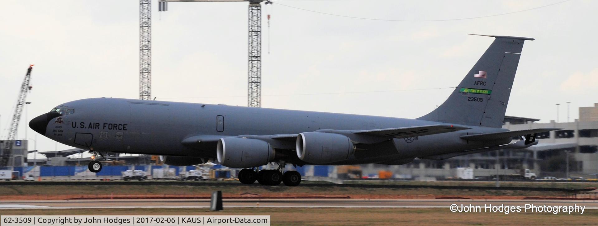 62-3509, 1962 Boeing KC-135R Stratotanker C/N 18492, Landing in Austin