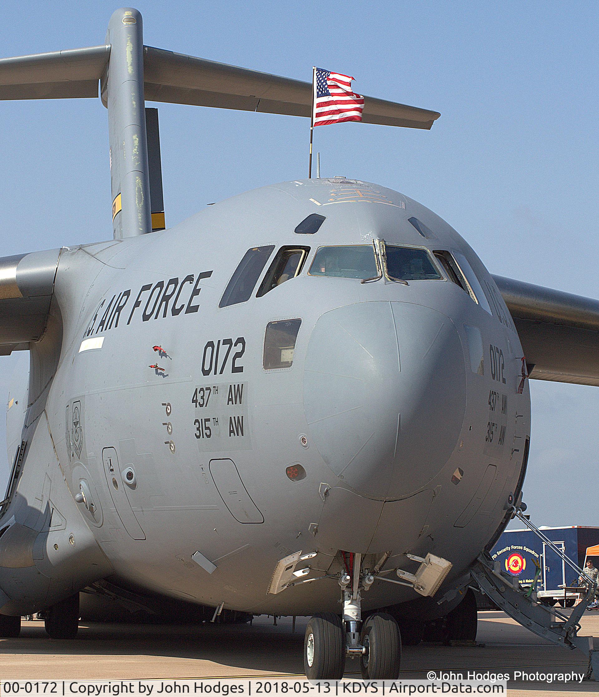 00-0172, 2001 Boeing C-17A Globemaster III C/N P-72, 2018 Big Country Air Expo