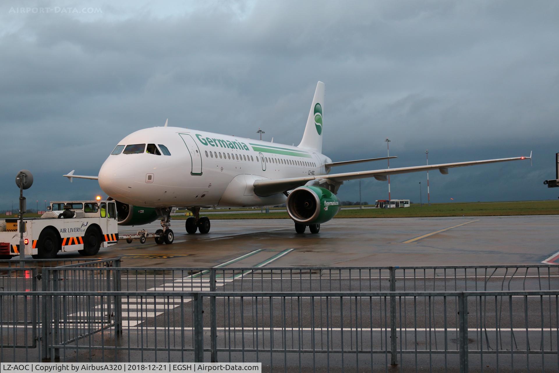 LZ-AOC, 2006 Airbus A319-132 C/N 2739, Freshly repainted into Germania livery