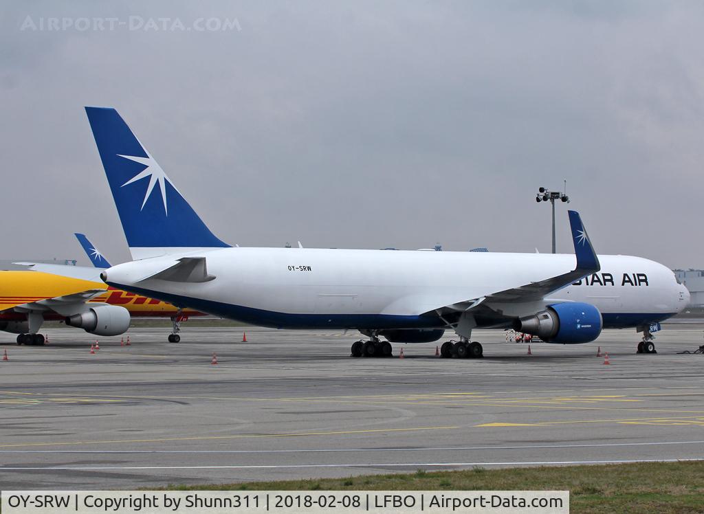OY-SRW, 2007 Boeing 767-346F C/N 35818, Parked at the Cargo area...