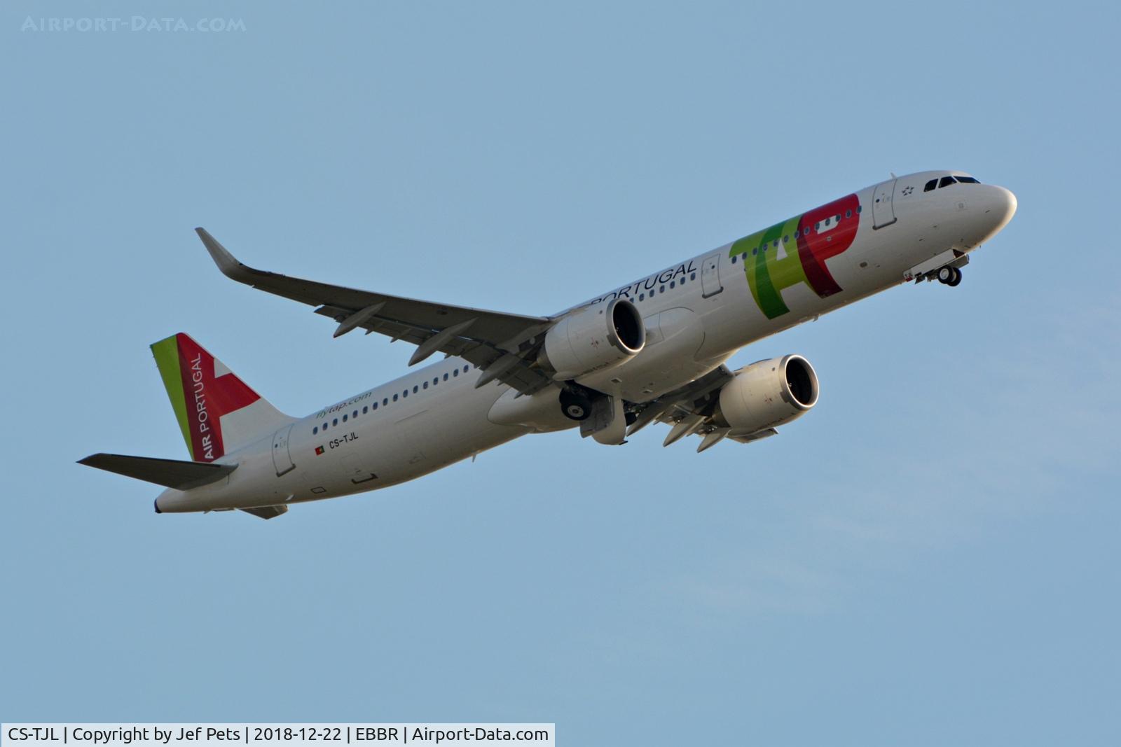 CS-TJL, 2018 Airbus A321-251N C/N 8591, Departing Brussels.