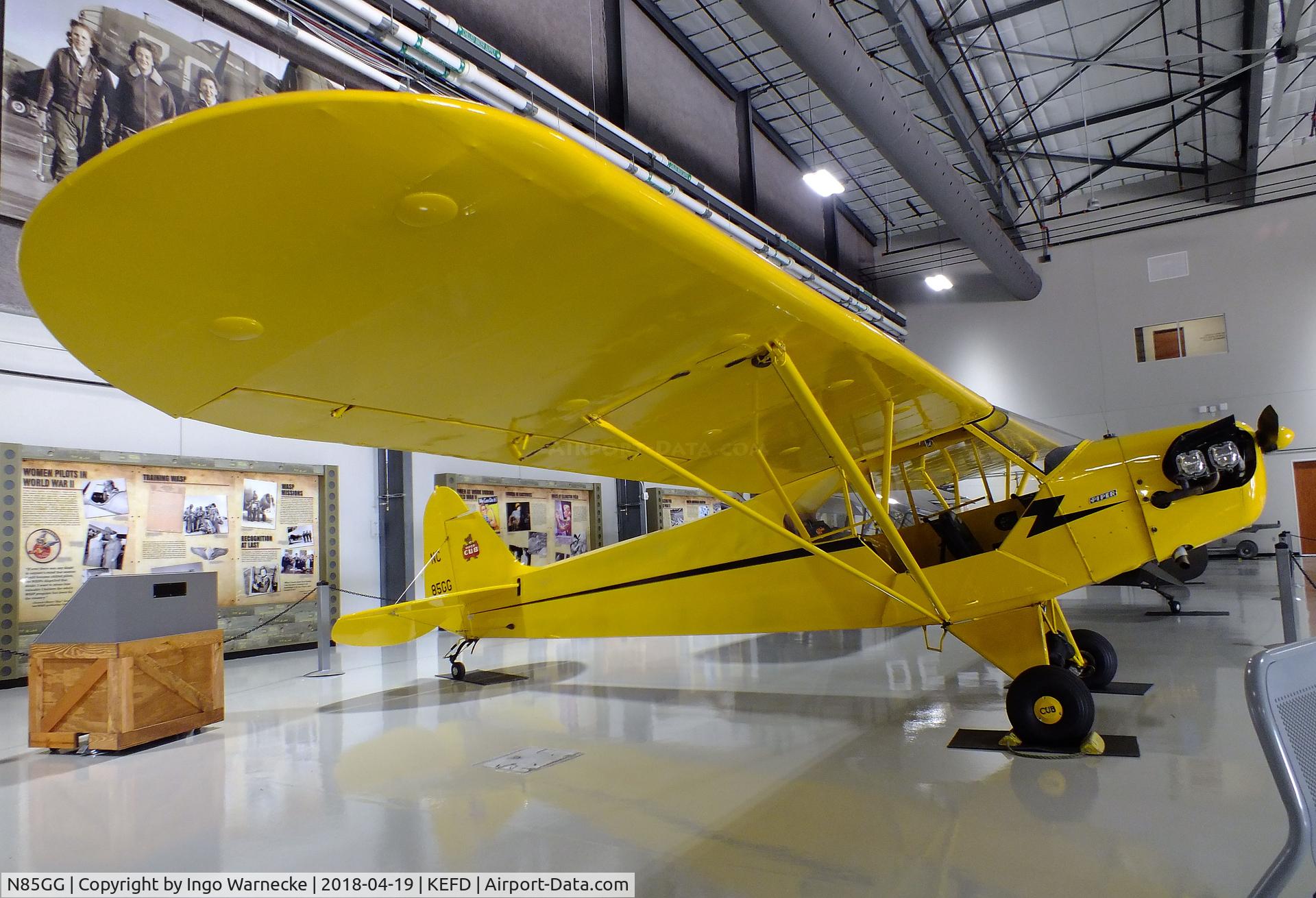 N85GG, 1940 Piper J3C-65 Cub C/N 5295, Piper J3C-65 Cub at the Lone Star Flight Museum, Houston TX