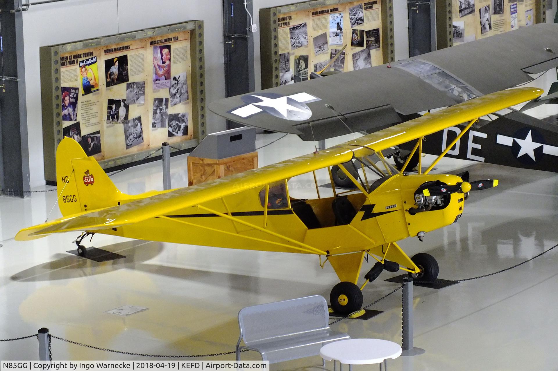 N85GG, 1940 Piper J3C-65 Cub C/N 5295, Piper J3C-65 Cub at the Lone Star Flight Museum, Houston TX