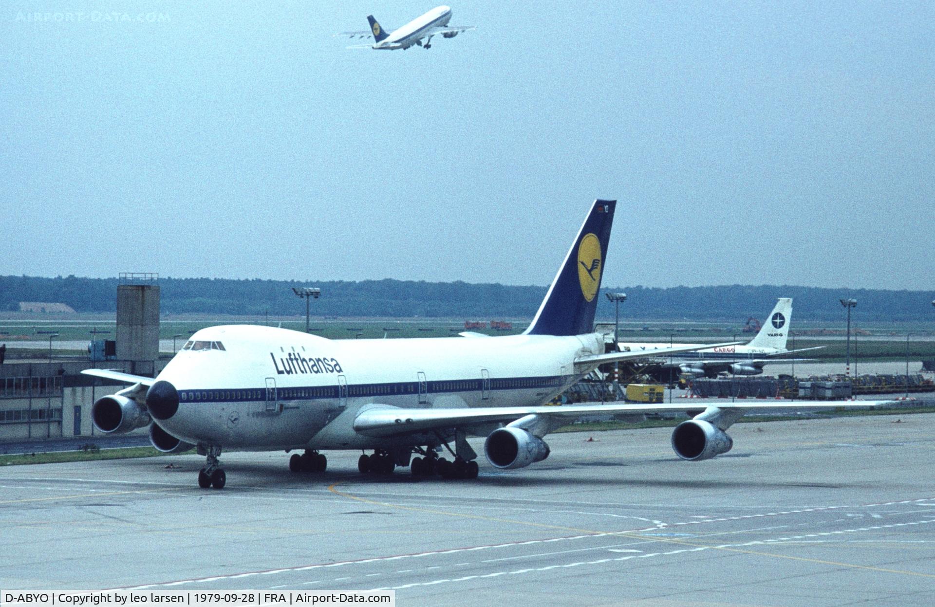 D-ABYO, 1978 Boeing 747-230F C/N 21592, Frankfurt 28.9.1979