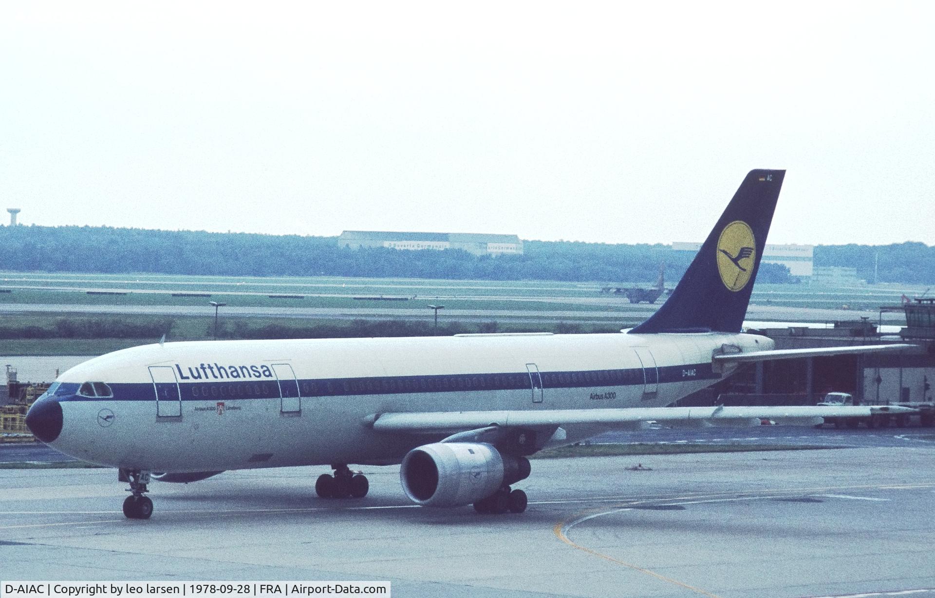D-AIAC, 1976 Airbus A300B2-1C C/N 26, Frankfurt 28.9.1978