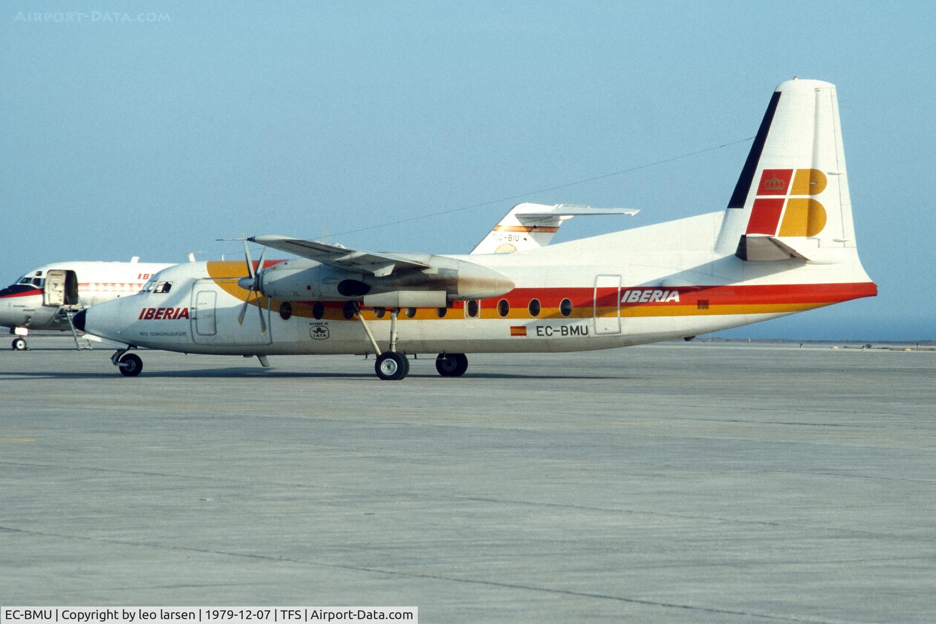 EC-BMU, 1967 Fokker F.27-600 Friendship C/N 10347, Tenerife South 7.12.1979