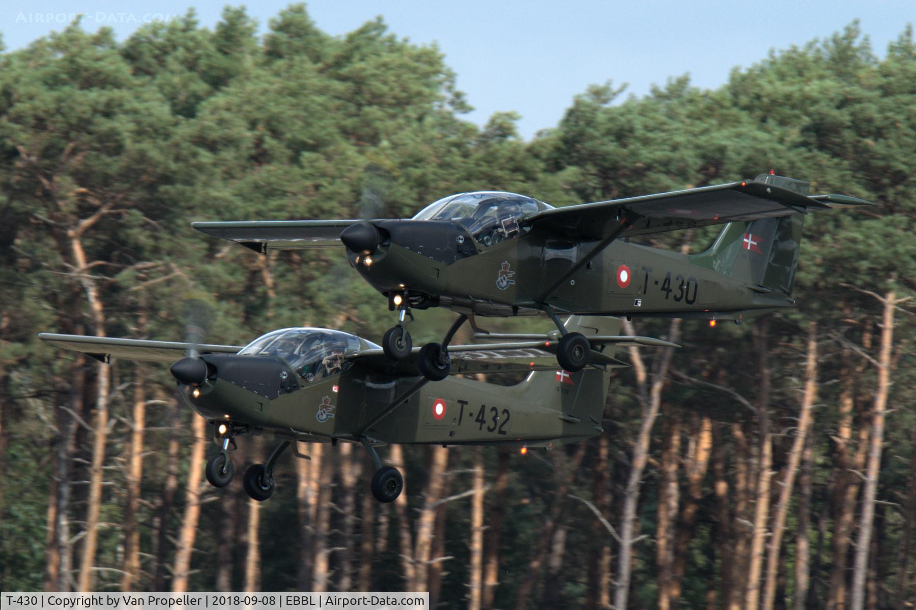 T-430, Saab T-17 Supporter C/N 15-230, Royal Danish Air Force Saab T-17 Supporters taking off at Kleine Brogel, air show 2018