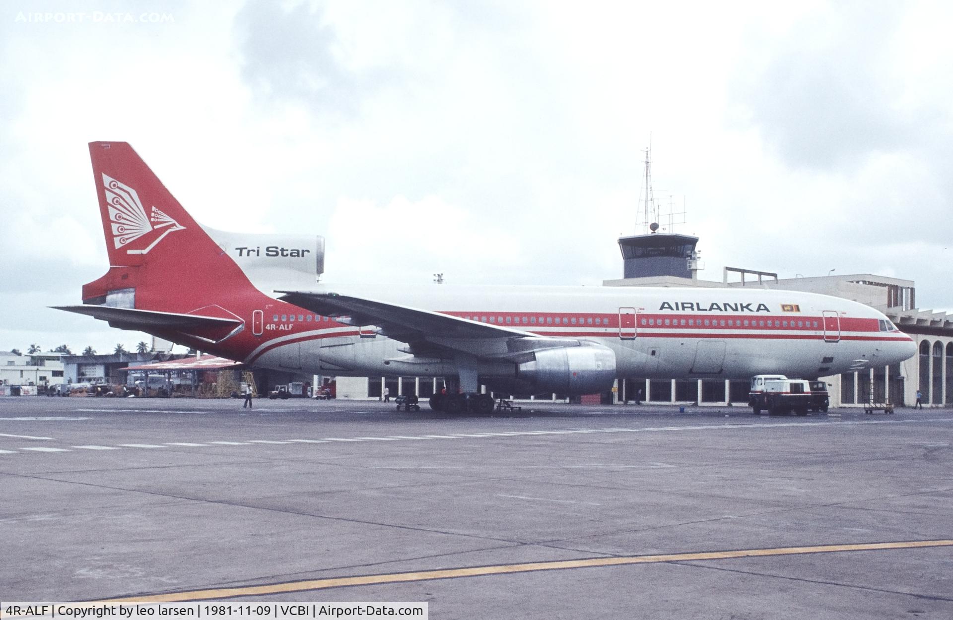 4R-ALF, 1973 Lockheed L-1011-385-1-15 TriStar 100 C/N 193P-1053, Colombo 9.11.1981