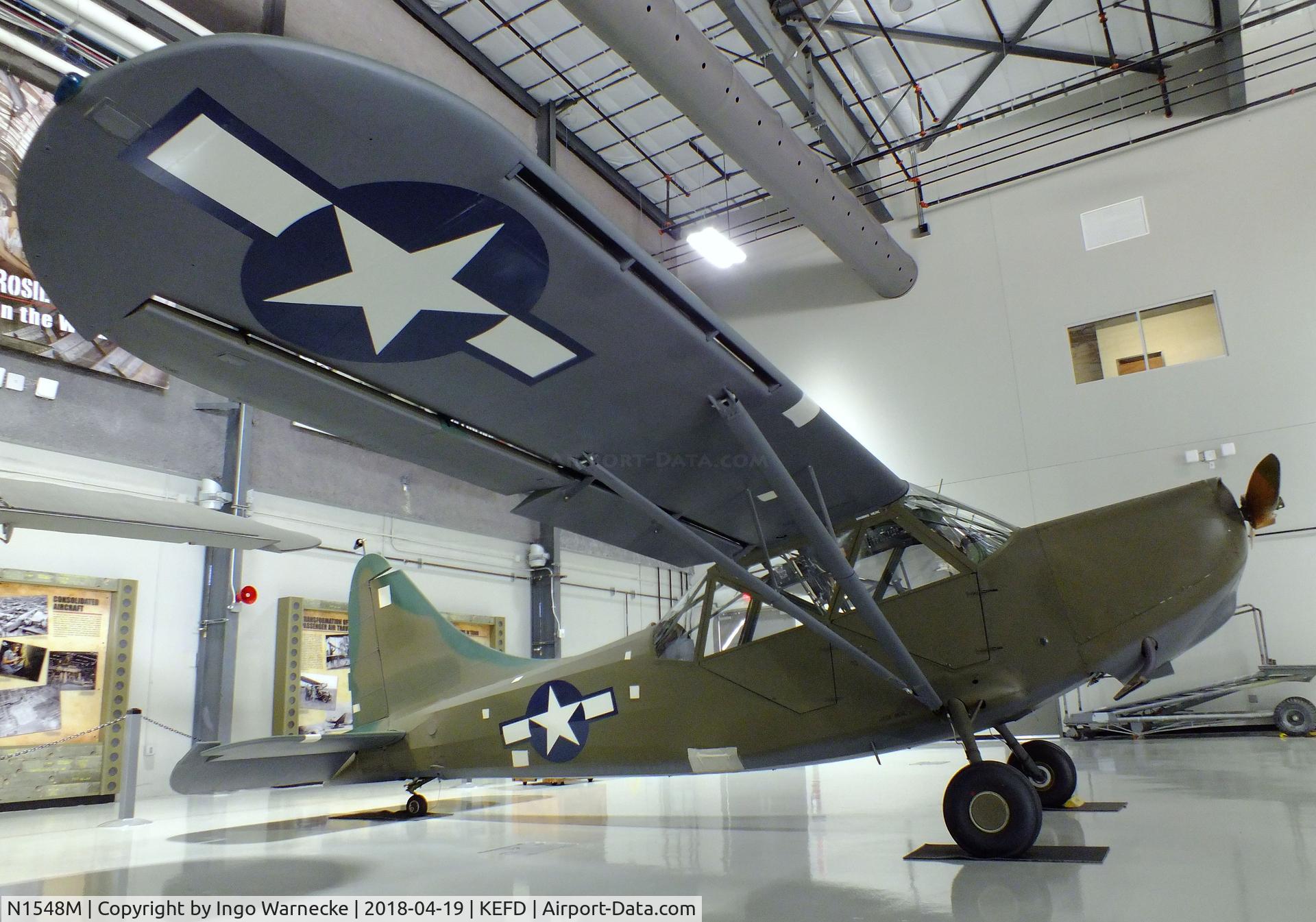 N1548M, Stinson L-5 Sentinel C/N 02747, Stinson L-5 Sentinel at the Lone Star Flight Museum, Houston TX