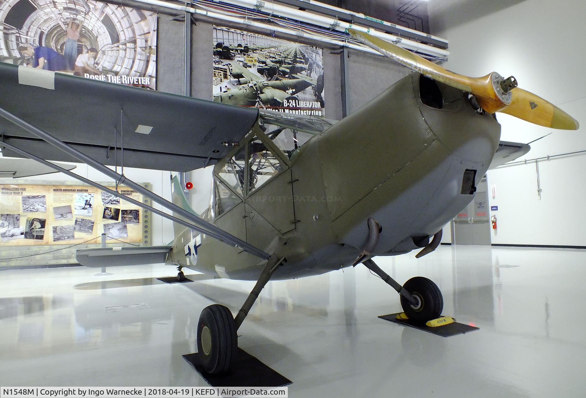 N1548M, Stinson L-5 Sentinel C/N 02747, Stinson L-5 Sentinel at the Lone Star Flight Museum, Houston TX