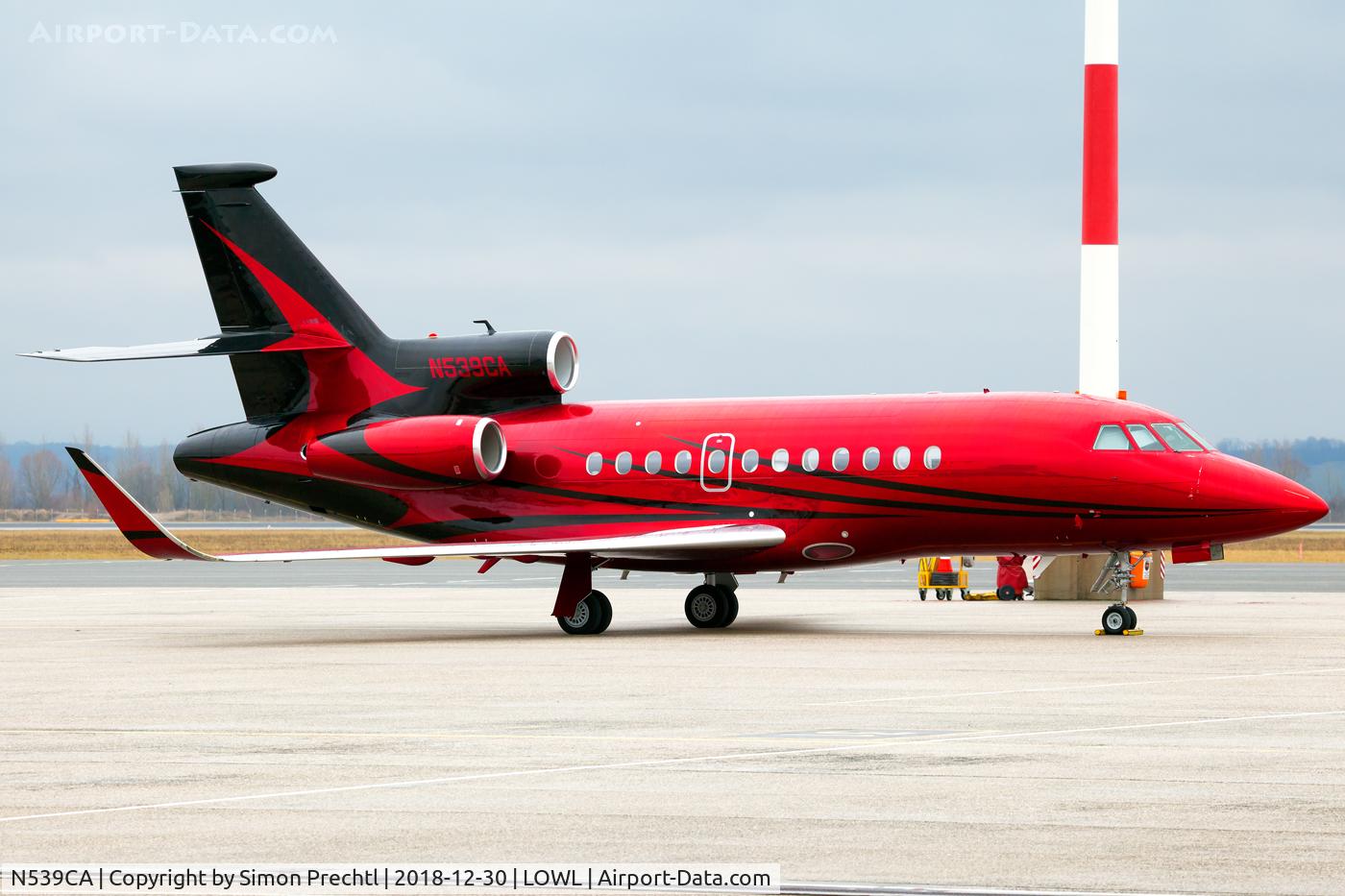 N539CA, 2007 Dassault Falcon 900EX C/N 181, N539CA @ Linz Airport