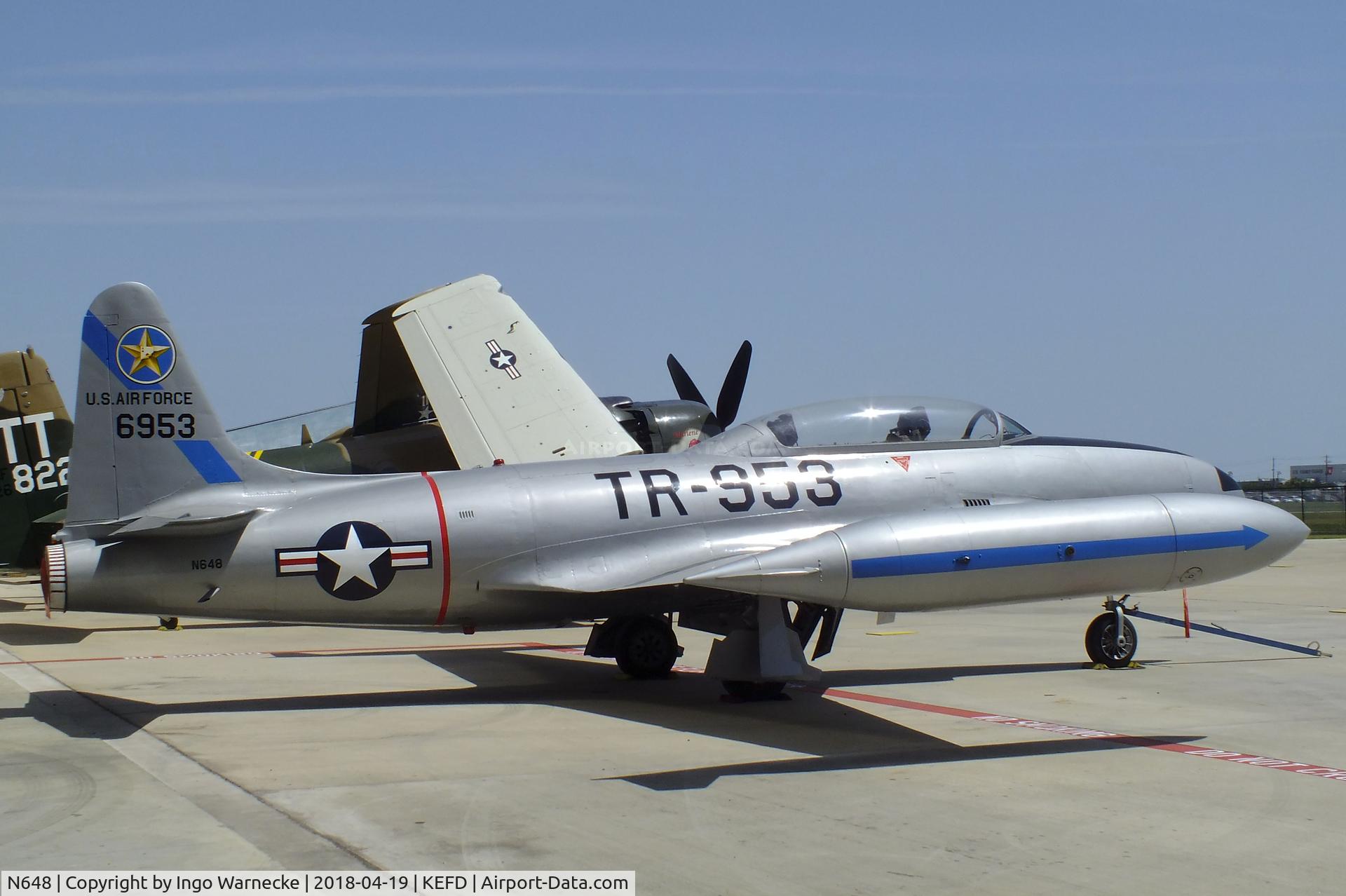 N648, 1952 Lockheed T-33A Shooting Star C/N 580-6285, Lockheed T-33A at the Lone Star Flight Museum, Houston TX