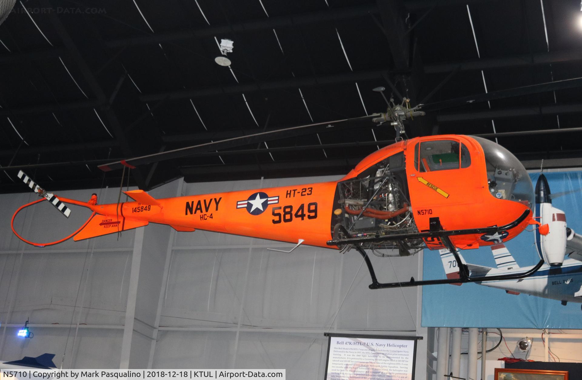 N5710, 1958 Bell 47K C/N 2216, Bell 47K